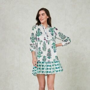 Ro’s Garden Romy Short 3/4 Sleeve Dress in Olympia Violet XS